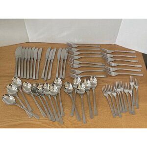 Vtg WMF Cromargan Germany Stainless Steel Flatware Set 52 Pieces w Seafood Forks